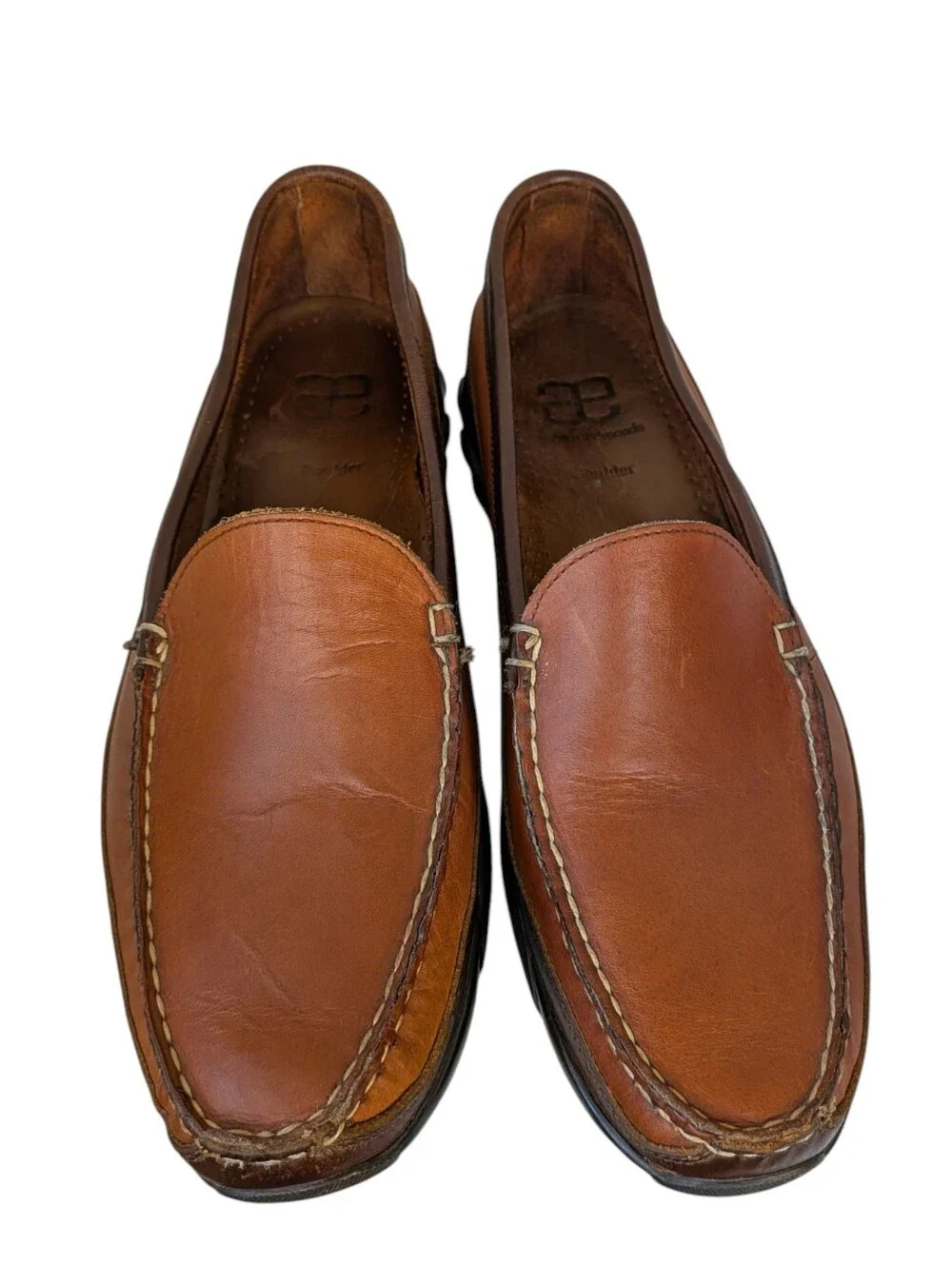 Allen Edmonds Two Tone Brown Boulder Venetian Driving Moccasin Loafer Size 10.5D